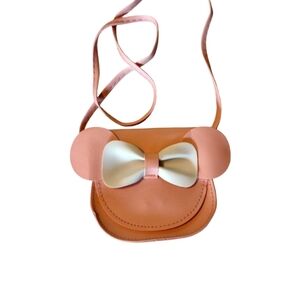 Pink Kids Purse Bow Crossbody Bag Clutch Novelty Girls Party Festival